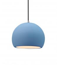Justice Design Group CER-6530-SKBL-NCKL-BKCD-LED1-700 - Small Globe LED Pendant