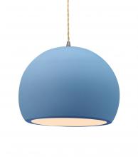 Justice Design Group CER-6535-SKBL-NCKL-BEIG-TWST-LED1-700 - Large Globe 1-Light Pendant