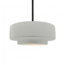 Justice Design Group CER-6543-MAT-MBLK-RIGID - Medium Tier 1-Light Pendant