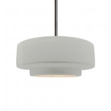 Justice Design Group CER-6543-MAT-NCKL-RIGID - Medium Tier 1-Light Pendant