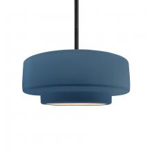 Justice Design Group CER-6543-MID-MBLK-RIGID - Medium Tier 1-Light Pendant