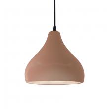 Justice Design Group CER-6560-ADOB-MBLK-BKCD - Small Droplet 1-Light Pendant