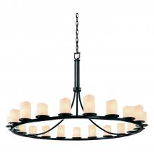 Justice Design Group CNDL-8716-14-CREM-MBLK-LED21-14700 - Dakota 21-Light 1-Tier Ring LED Chandelier