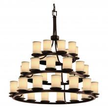 Justice Design Group FAB-8712-10-CREM-DBRZ-LED36-25200 - Dakota 36-Light 3-Tier Ring LED Chandelier