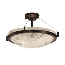 Justice Design Group FAL-9684-35-DBRZ-LED6-6000 - 36" LED Semi-Flush Bowl w/ Ring