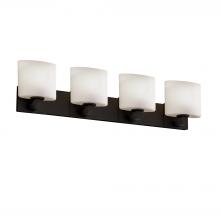 Justice Design Group FSN-8924-30-OPAL-DBRZ - Modular 4-Light Bath Bar