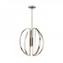 Justice Design Group NSH-4301-NCKL - Liv 18" LED 5-Light Chandelier