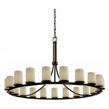 Justice Design Group POR-8716-10-PLET-DBRZ-LED21-14700 - Dakota 21-Light 1-Tier Ring LED Chandelier