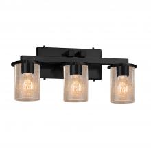 Justice Design Group FSN-8773-10-SEED-MBLK - Dakota 3-Light Bath Bar