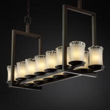 Justice Design Group GLA-8769-16-GLDC-DBRZ - Dakota 14-Light Bridge Chandelier (Short)