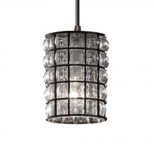 Justice Design Group WGL-8815-10-GRCB-DBRZ-RIGID - Mini 1-Light Pendant