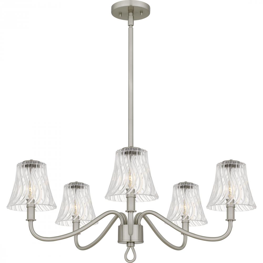 McKinney 5-Light Brushed Nickel Chandelier