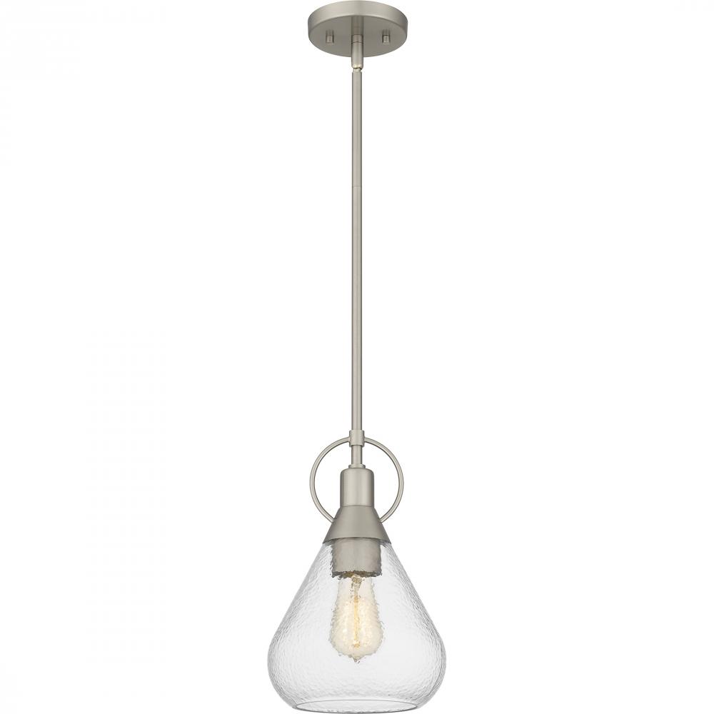 Singh 1-Light Brushed Nickel Mini Pendant Light