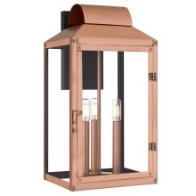Quoizel BER8410AC - Beryn 3-Light Aged Copper Outdoor Wall Lantern