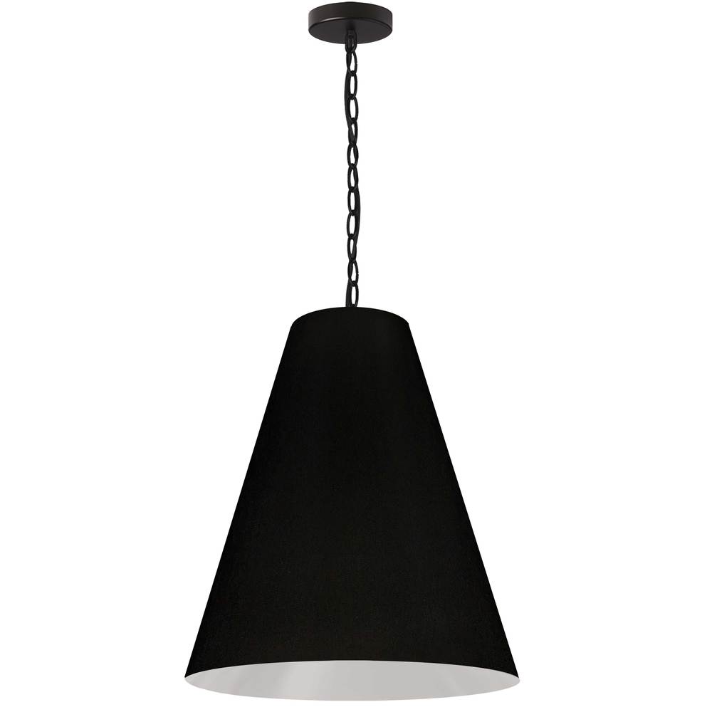 1 Light Medium Anaya Matte Black Pendant w/ Black Shade