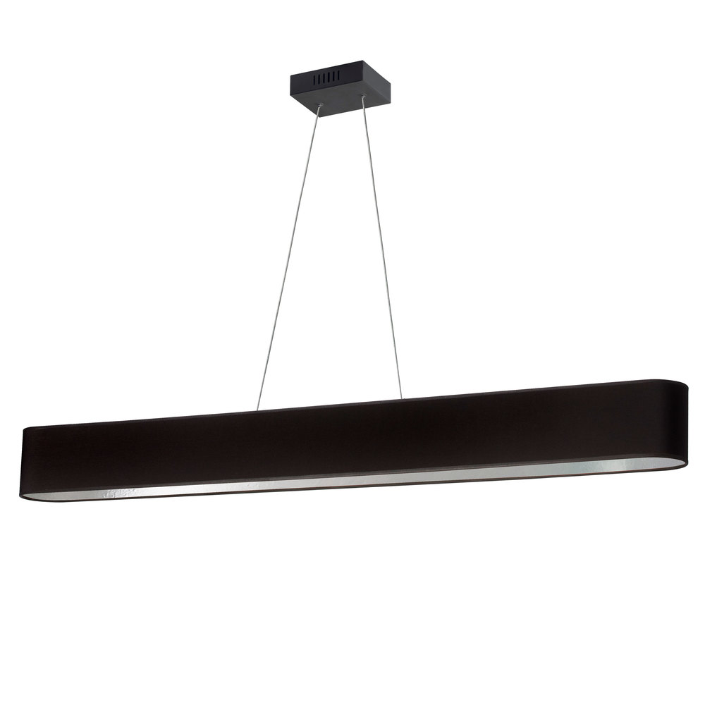 30W Horiz Pendant, Jtone BLK/SLV shade, MB