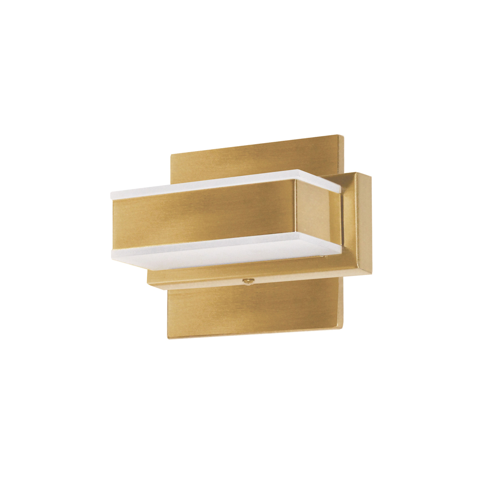 5W LED Wall Vanity, Aged Brass Finish