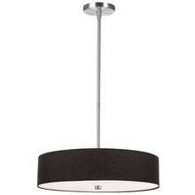 Dainolite 571-204P-PC-BK - 4 Light Incandescent Pendant Polished Chrome with Black Shade