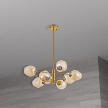 Dainolite ABI-268P-VB - 8LT Halogen Chandelier, VB with Champagne Glass