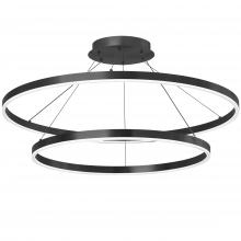 Dainolite CIR-3397C-5CCT-MB - 97W Colour Changing Temperature Chandelier, Matte Black with White Acrylic Diffuser