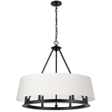 Dainolite CLB-296C-MB-790 - 6 Light Incandescent Chandelier Matte Black with White Shades