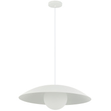 Dainolite OLV-151P-MW - 1 Light Pendant, Matte White w/ Opal Glass