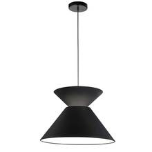 Dainolite PAT-181P-BK-797 - 1 Light Patricia Pendant, Matte Black with Black Shade