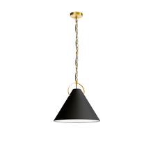 Dainolite PCN-161P-AGB-797 - 1LT Incand Pendant, AGB w/ BK Shade