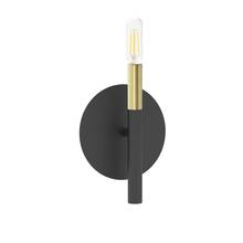 Dainolite WAN-91W-MB-AGB - 1 Light Incandescent Wall, Sconce Matte Black and Aged Brass