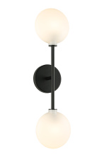 Matteo Lighting W33712MB - Peony Wall Sconce Matte Black