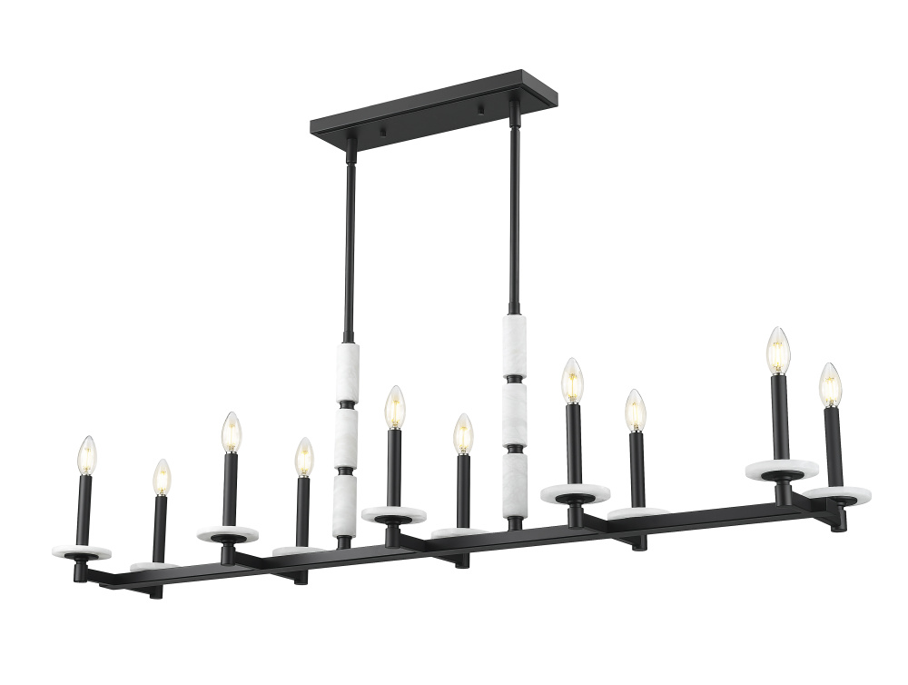 10 Light Linear Chandelier