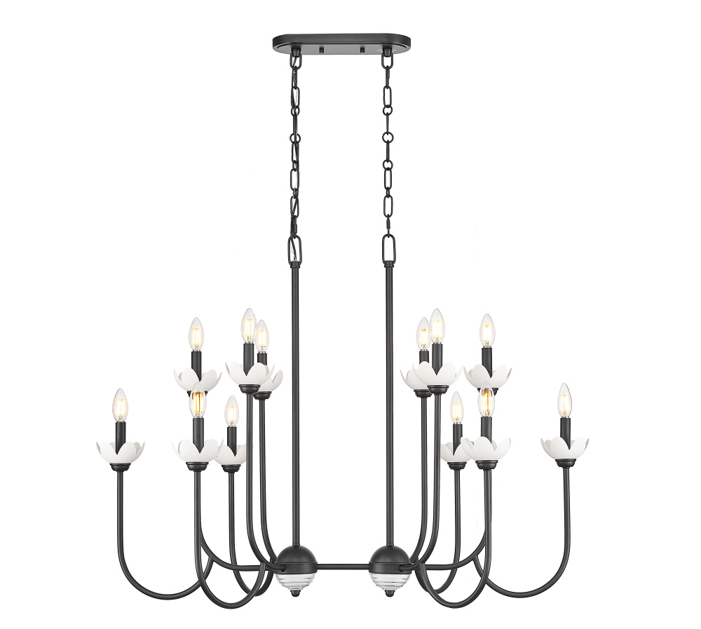 12 Light Linear Chandelier