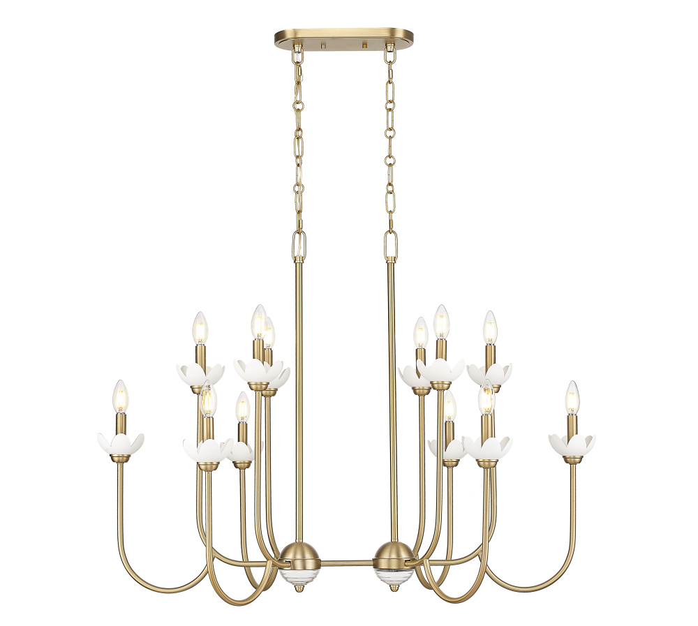 12 Light Linear Chandelier