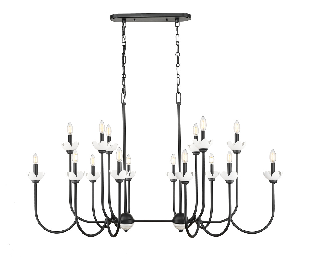 16 Light Linear Chandelier