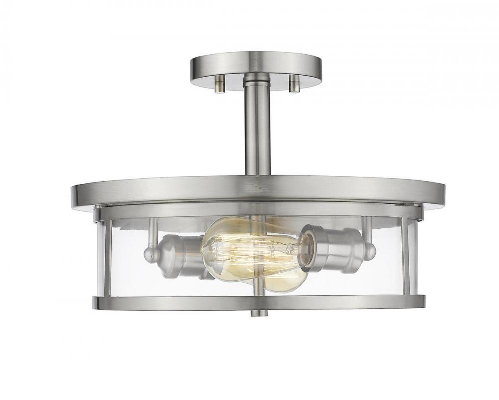 2 Light Semi Flush Mount