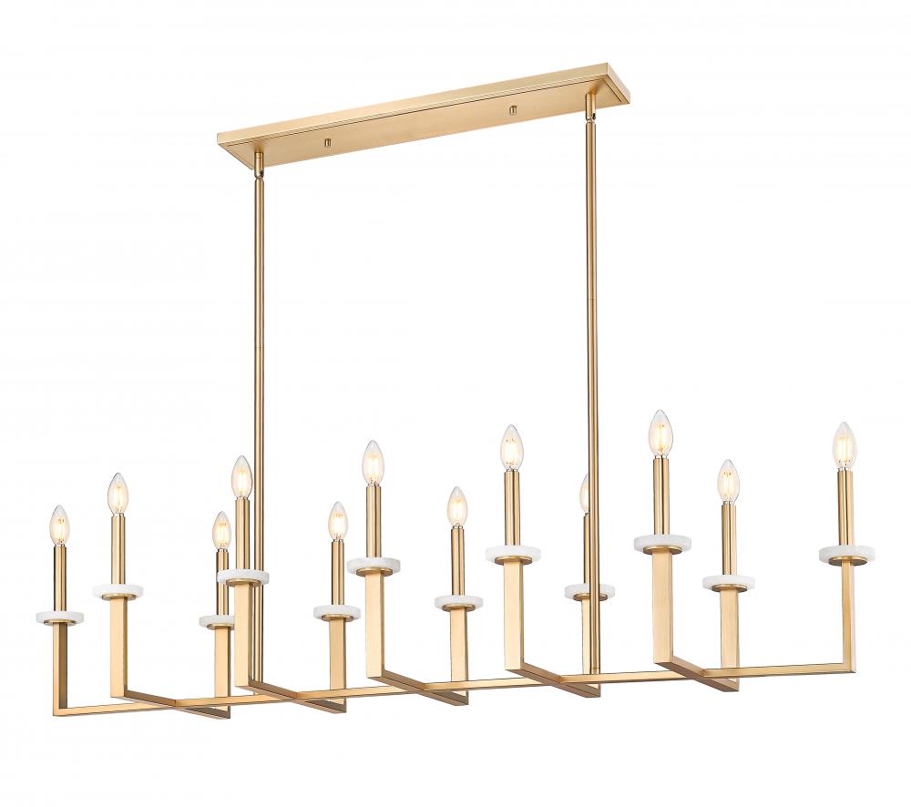12 Light Linear Chandelier