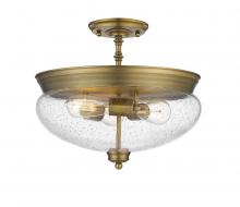 Z-Lite 722SF-HBR - 3 Light Semi Flush Mount