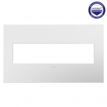 Legrand Canada AWP4GWHW4 - Gloss White-on-White, 4-Gang Wall Plate