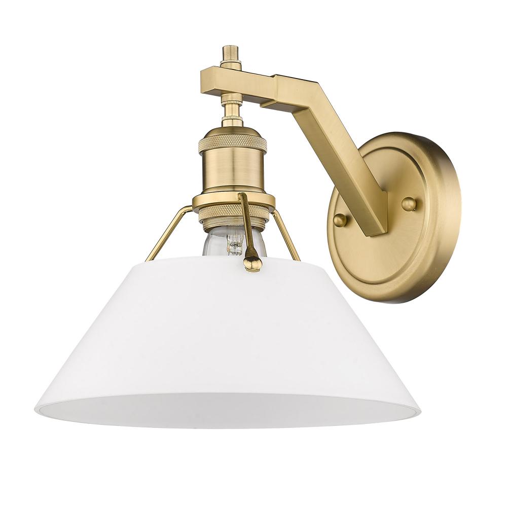 Orwell 1-Light Wall Sconce in Brushed Champagne Bronze with Opal Glass