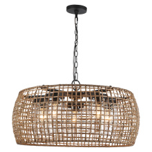 Golden 1067-O5P NB-MAW - Golden Lighting Piper 5-light Outdoor Pendant in Natural Black