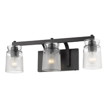 Golden 1405-BA3 BLK-CAG - Travers BLK 3-Light Bath Vanity in Matte Black