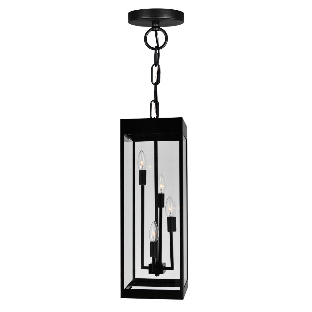 Windsor 4 Light Black Outdoor Pendant