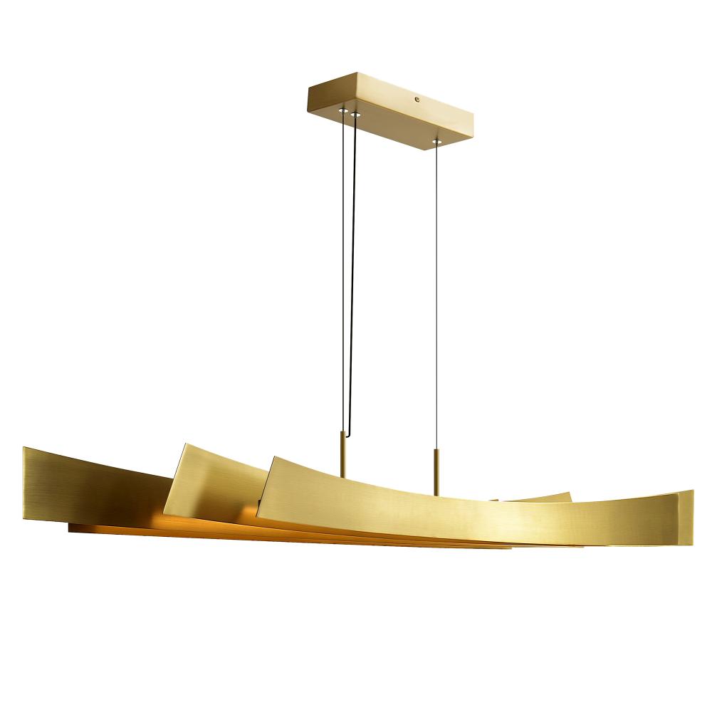 Candora Integrated LED 50in Brass Chandelier