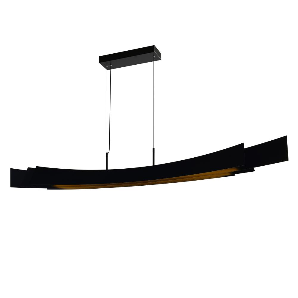Candora Integrated LED 72in Black Chandelier