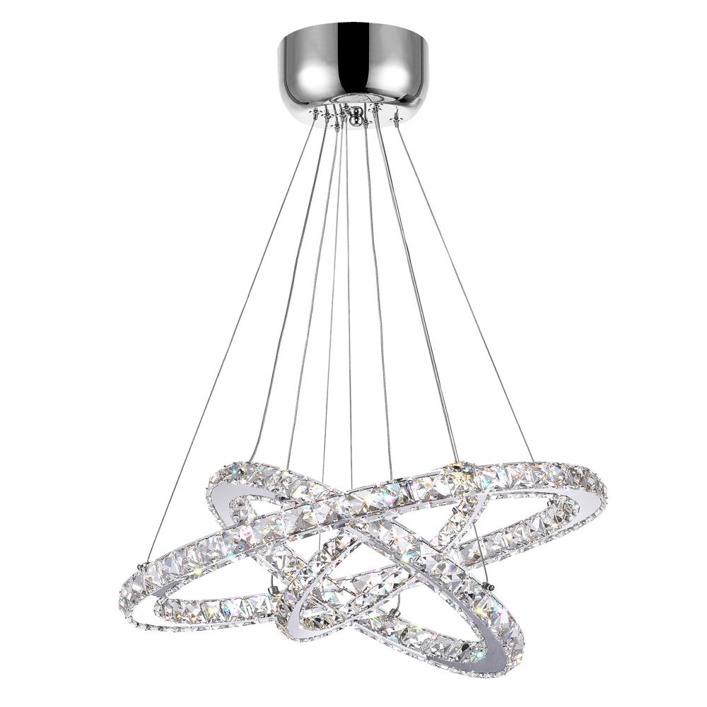 Ring LED Chandelier With Chrome Finish