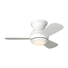 Generation Lighting 3OBSHR32RZWD - Orbis 32 Hugger LED Ceiling Fan in Matte White with Matte White Blades and Light Kit