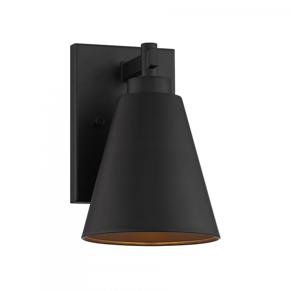 Ryder 1-Light Outdoor Wall Lantern in Matte Black