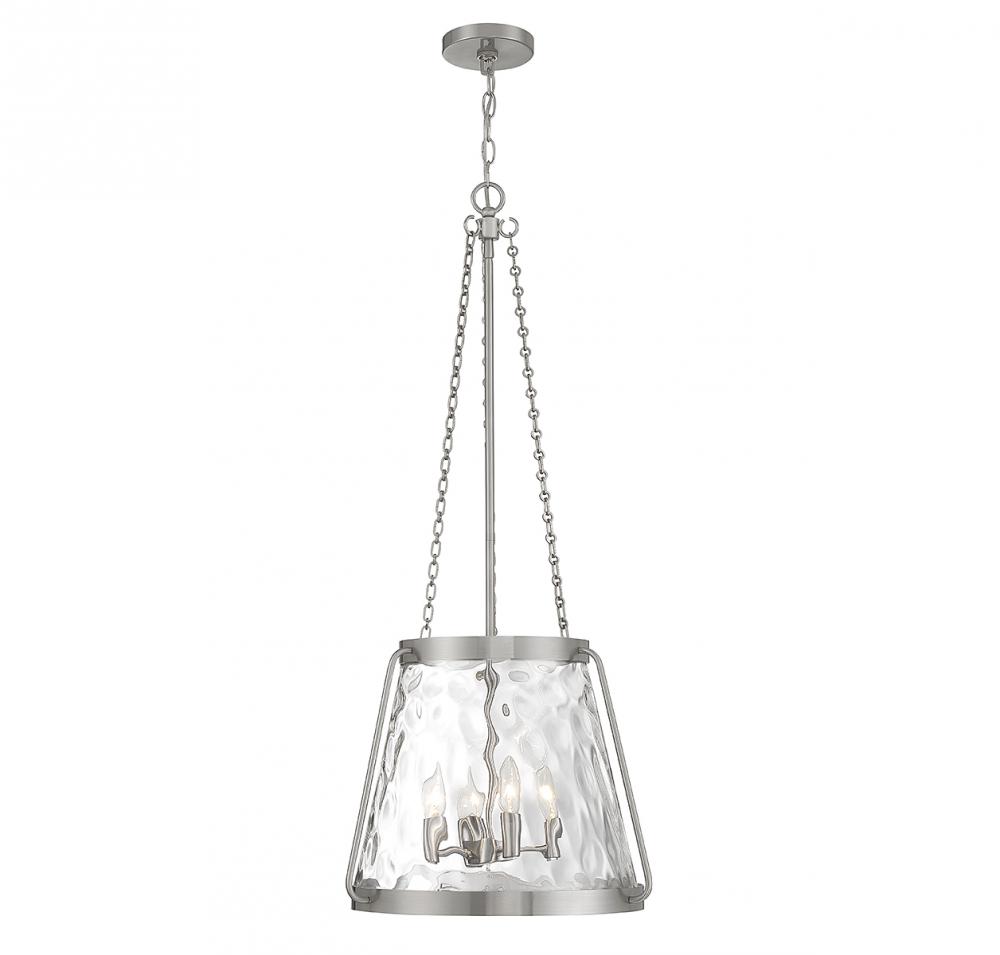 Crawford 4-Light Pendant in Satin Nickel