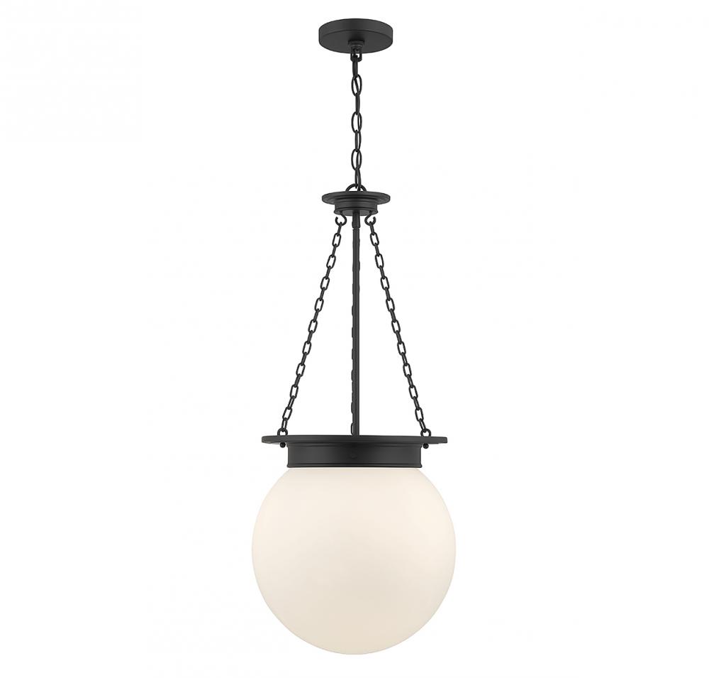 Manor 3-Light Pendant in Matte Black