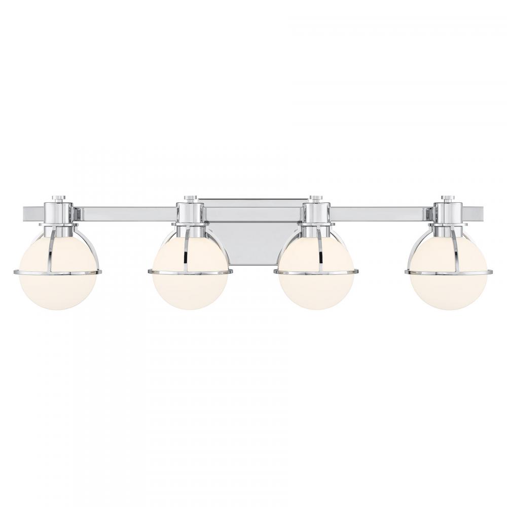 Pierce 4-Light Bathroom Vanity Light in Chrome